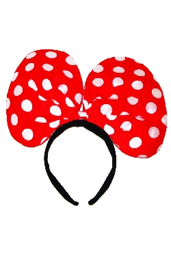 CERCHIETTO FRONTINO FIOCCO ROSSO DA TOPOLINA